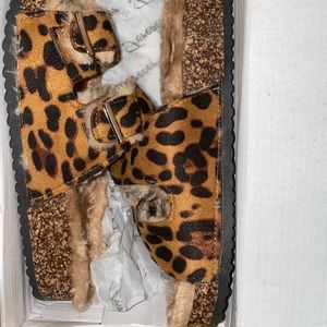 Cheetah print sandals